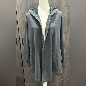 Athleta fleece lining sweatshirt hooded  jacket with pockets